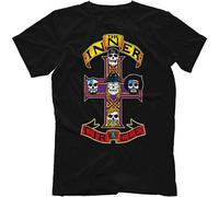 WDCzzFD AEW - All Elite Wrestling : The Inner Circle Retro Cross T-T-Shirts à Manches Courtes Black XXL(Large)