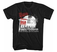 WDCzzFD Amityville Horror for Sale-Front Print-Black Adult Short Sleeves T-T-Shirts à Manches Courtes(Small)