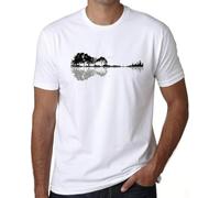 WDCzzFD Guitar Tree T T-Shirts à Manches Courtes Nature Forest Climate Change Music Vintage Retro Birthday(Small)
