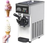 WDDEYYDS Machine à Crème Glacée Molle pour La Maison, Fabricant de Comptoir, Rendement 4-5L/H, avec Nettoyage Automatique, Panneau LCD, Machine à Une Seule Saveur White