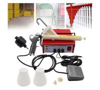 WDDEYYDS Powder Coating System, Electrostatic Powder Coating Machine 110V,Portable Coat Machine Paint Gun Set,2 Nozzles 2 Powder Cups,Electric Air Spraying Machine, Innovative Dual Voltage,Red