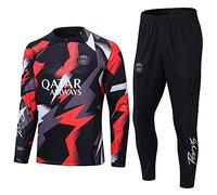 WDDWYHLL Survêtement de football à manches longues pour homme - Respirant - Survêtement de course - Survêtement de jogging pour garçon, Orange, XXL