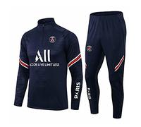 WDDWYHLL Survêtement de football Paris - Pour homme - Manches longues - Respirant - Entraînement sportif - Fitness - Survêtement de course - Survêtement - Survêtement de jogging, bleu, L
