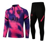 WDDWYHLL Survêtement de football pour homme - Manches longues - Respirant - Pour l'entraînement sportif - Fitness - Survêtement de jogging - Pour garçon, lilas, XL