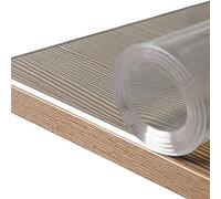 Wddwymll Nappe Transparente Ultra Epaisse,3mm Film de Table Transparent,Nappe Transparente en PVC Écologique Imperméable,pour Salle a Manger,Salon et Jardin