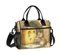 WDdZzyy Animal Cheese Factory Sac à déjeuner vintage pour garçons avec bandoulière pour homme pour le travail en famille