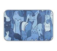 WDdZzyy Art Russian Blue Cats Tapis d'été pour chats d'extérieur auto-refroidissant 96,5 x 58,4 cm Gel rafraîchissant pour chaton endormi imperméable mantas frías para perros M