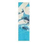 WDdZzyy Bande antidérapante pour skateboard Motif dessin animé Bleu 83 x 22,9 cm