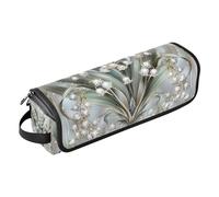 WDdZzyy Boho Lily Of Valley Sac de voyage pour outils de cheveux avec tapis amovible résistant à la chaleur Organiseur d'accessoires de coiffure pour fer plat Outils chauds et accessoires de soins