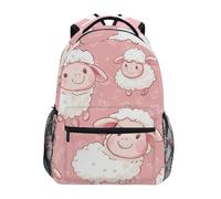 WDdZzyy Cartoon Chidish Cute White Sheep Kids School Backpack for girls with big books bag for high school mochilas para ni ?as de 12 a?os