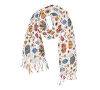 WDdZzyy Châle et enveloppements d'animaux de la jungle, hérisson, citrouille, fleurs sauvages, jolie écharpe douce en faux cachemire cadeau pour jeunes femmes