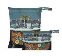 WDdZzyy Chic Russian Blue Cats Lot de 2 sacs de bain rétro zippés pour bébé avec poignées pour piscine