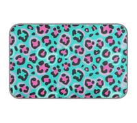 WDdZzyy Coussin de cage d'été pour chien imprimé léopard, vert, rose, 96,5 x 58,4 cm, lit pour l'extérieur pour chatons et l'intérieur, portable cama rafraîchissant para perros M