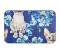 WDdZzyy Couverture d'été pour chat Devon Rex Cats bleu roi pour intérieur auto-refroidissant, 96,5 x 58,4 cm, tapis de refroidissement pour lapins, voyage, camas frias para perros M