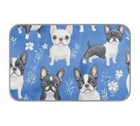 WDdZzyy Couvertures d'été lavables et auto-rafraîchissantes pour chats et chiens de taille moyenne Motif terrier de Boston Bleu roi Taille M