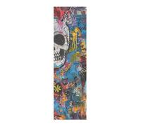WDdZzyy Day of The Dead Bande antidérapante anti-déchirure pour skateboard Motif crâne Blanc 83 x 22,9 cm