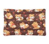 WDdZzyy Dog Pixel Art Matelas de couchage lavable doux et confortable avec dessous antidérapant pour chiens de petite, moyenne et grande taille, 91,4 x 61 cm