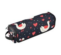 WDdZzyy Duck Country Style Valentine Cartoon Hair Tool Sac de voyage avec tapis en fer Housse de transport portable pour fers plats, lisseurs, fers à friser, canard style campagne Saint-Valentin