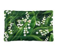 WDdZzyy Finland Lily Valley Beauty Lit pour chien Motif fleurs d'été Lavable Antidérapant Doux Confortable pour chiens de grande, moyenne et petite taille 91,4 x 61 cm