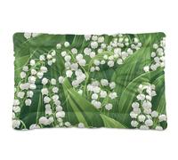 WDdZzyy Finland Lily Valley Beauty Summer Flowers Tapis de couchage lavable doux antidérapant pour chiens de taille moyenne/grande 91,4 x 61 cm