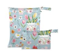 WDdZzyy Fresh Flower Cups Spring prop1 Lot de 2 sacs à vêtements essentiels de voyage pour bébés avec poignées pour le voyage