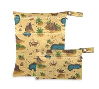 WDdZzyy Game Treasure Map Lot de 2 sacs de voyage étanches pour bébé avec poignées