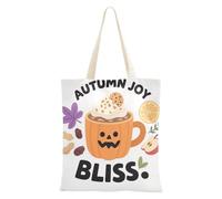 WDdZzyy Hello Fall Autumn Pumpkin Drink Tote Bags Canvas for Women With Pockets With Handle Réutilisables Tote Bags Bulk Colleger Gifts