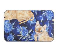 WDdZzyy Joli tapis d'été Devon Rex Cats bleu roi pour chats auto-refroidissant 96,5 x 58,4 cm Tapis de refroidissement extérieur pour lapins en plein air sûr esterilla rafraîchissant para perros M