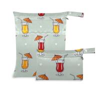 WDdZzyy Juice Lot de 2 sacs de protection solaire, motif cœur gris, multicolores, sacs imperméables en tissu, accessoires de voyage pour voler avec poignées pour couches de bébé