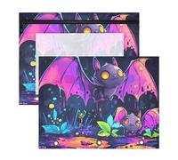 WDdZzyy Lot de 2 trousses à crayons mignonnes avec 3 trous et 3 perforateurs pour papier A4, lettres, pour enseignant de retour à l'école