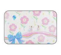 WDdZzyy Rainbow Flower Elf Lit d'été rafraîchissant pour chien Rose 96,5 x 58,4 cm Couverture rafraîchissante pour chaton essentiels de sommeil Cama fria para perro M