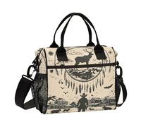 WDdZzyy Sac à déjeuner Western Cowboy Dream Catcher Femme avec bandoulière Sac à déjeuner Sac à déjeuner Sac pour enseignant Travail