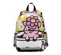 WDdZzyy Sac à dos mignon en forme de cochon de dessin animé pour enfants avec sangle de poitrine, sac à livres pour bébé mochilas para ni?os de 3 a?os preescolar