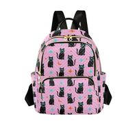 WDdZzyy Sac à dos rétro du milieu du siècle moderne mignon chat 35,6 cm grande capacité voyage ordinateur portable sac à dos pour école et infirmière