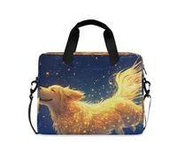 WDdZzyy Sac bandoulière portable avec poignée et bandoulière pour ordinateur portable de 15,6" (39,6 cm) - Sweet Golden Retriever