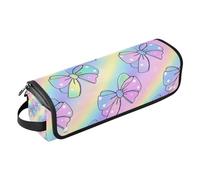 WDdZzyy Sac de voyage pour femme avec tapis en fer à lisser et fer à friser, sèche-cheveux, dessin animé mignon à pois, Dessin animé mignon Polka Polka Dot Bow Rainbow, 1 Size