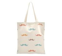 WDdZzyy Sac fourre-tout en toile avec moustaches simples pour la fête des pères, Moustaches simples Happy Father's Day, 1 size