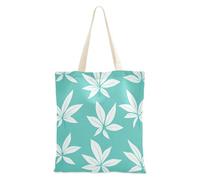 WDdZzyy Sac fourre-tout en toile avec poignées en forme de feuille d'érable vert