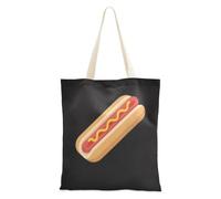 WDdZzyy Sac fourre-tout en toile pour enseignant Motif Hot Dog Pain