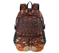 WDdZzyy Sacs à dos de voyage pour ordinateur portable Boho Automne Citrouille Floral Mandala Sac de travail 44,5 cm