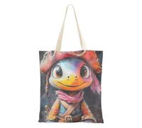 WDdZzyy Sacs en toile drôles de dinosaures et de pirates pour femmes, sac fourre-tout en toile cadeau en vrac