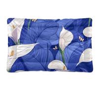 WDdZzyy Safari Calla Lily Tapis lavable antidérapant doux et confortable pour chiens de grande, moyenne et petite taille 91,4 x 61 cm Bleu roi
