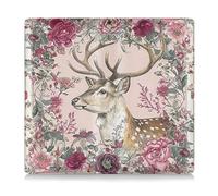 WDdZzyy Sika Porte-documents en cuir synthétique pour carte d'identité et carte d'identité pour conducteur, remorque, moto, bateau, Fleur de cerf Sika, 1 size