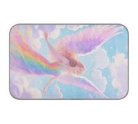 WDdZzyy Sky Rainbow Snow Angel Lit d'été auto-rafraîchissant pour chien 96,5 x 58,4 cm Lit rafraîchissant pour chiot Lavable Taille M