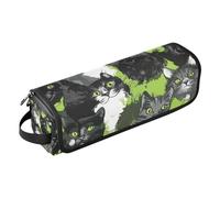 WDdZzyy Sweet British Cats Sac de voyage pour outils à cheveux avec coussinet résistant à la chaleur imperméable pour fers plats, lisseurs, fers à friser, chats britanniques doux, vert, taille 1