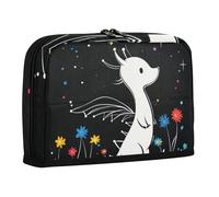 WDdZzyy Trousse à crayons avec adorable ange dragon - Grande capacité - Organiseur de rangement polyvalent pour fille - Noir