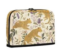 WDdZzyy Trousse de transport pour crayons de grande capacité Motif léopard de la jungle