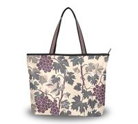 WDdZzyy William Morris Sangles zippées en tissu de soie violet raisin pour sacs à main réutilisables et sacs à main, William Morris Violet raisin, Medium