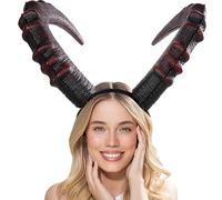 WDEC Cerceau en Corne de Diable pour Halloween, Festival, Rôle, Cosplay - Accessoire de Décoration de Fête, Coiffe Maléfique - Costume d'halloween pour Adultes