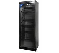 wDesigns Rafraîchisseur de bouteilles avec porte en verre Noir 350 l 600 x 600 x 1730 mm